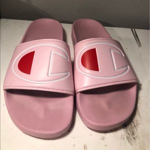 Pink champion slides, barely used